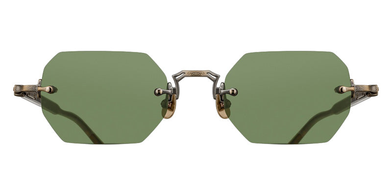 Matsuda® M5010 MTD M5010 Antique Gold/Dark Tortoise 51 Sunglasses - Antique Gold/Dark Tortoise/Sage Green