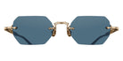 Matsuda® M5010 MTD M5010 Brushed Gold/Navy 51 Sunglasses - Brushed Gold/Navy/Blue Grey