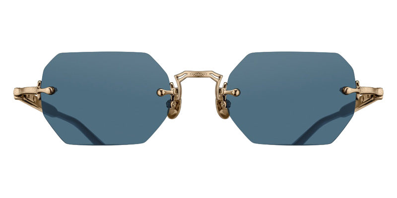 Matsuda® M5010 MTD M5010 Brushed Gold/Navy 51 Sunglasses - Brushed Gold/Navy/Blue Grey