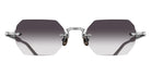 Matsuda® M5010 MTD M5010 Brushed Silver/Black 51 Sunglasses - Brushed Silver/Black/Grey Gradient