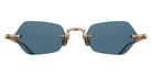 Matsuda® M5011 MTD M5011 Brushed Gold/Navy 50 Sunglasses - Brushed Gold/Navy/Blue Grey