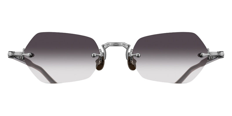 Matsuda® M5011 MTD M5011 Brushed Silver/Black 50 Sunglasses - Brushed Silver/Black/Grey Gradient