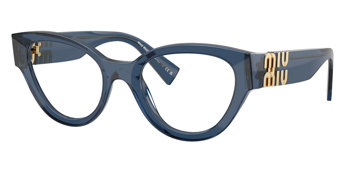Miu Miu® MU 01VV Eyeglasses MU 01VV 08Q1O1 52 - Blue Transparent