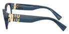 Miu Miu® MU 01VV Eyeglasses MU 01VV 08Q1O1 52 - Blue Transparent