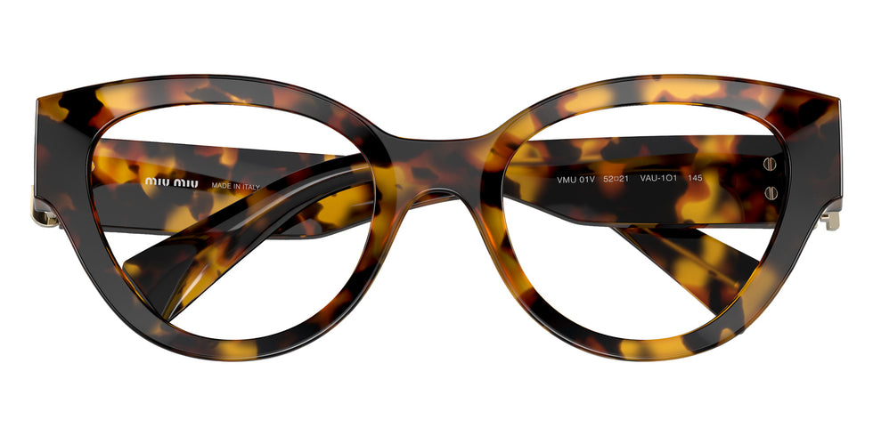 Miu Miu® MU 01VV Eyeglasses MU 01VV VAU1O1 52 - Honey Havana