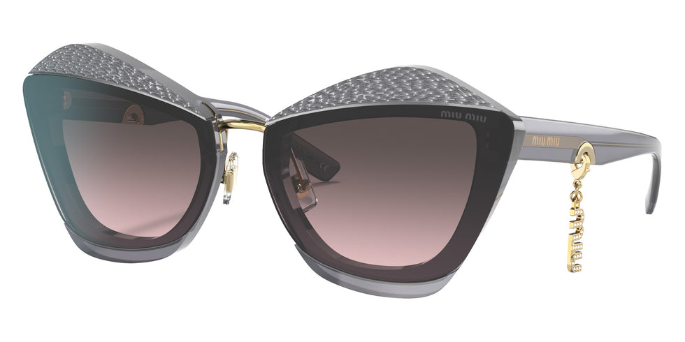 Miu Miu® MU 01XS Sunglasses MU 01XS 02O146 67 - Dark Grey Transparent