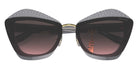 Miu Miu® MU 01XS Sunglasses MU 01XS 02O146 67 - Dark Grey Transparent