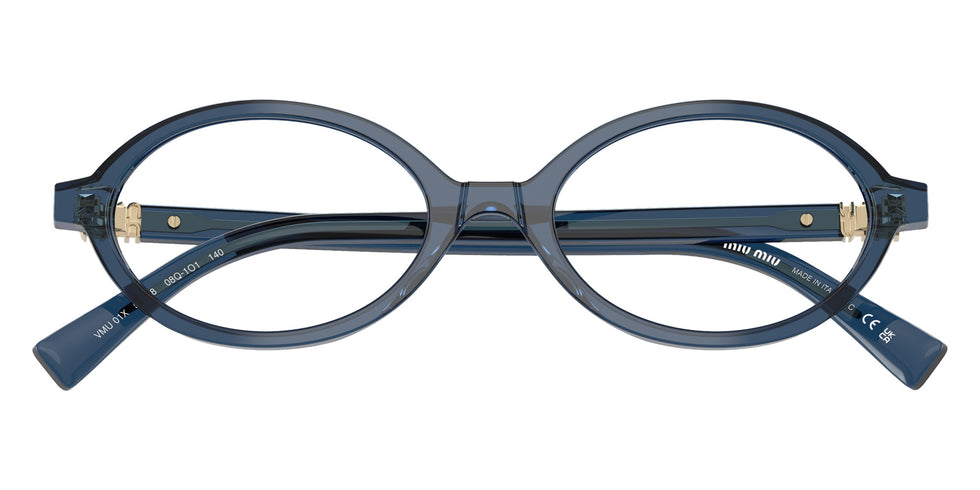 Miu Miu® MU 01XV Eyeglasses MU 01XV 08Q1O1 50 - Blue Crystal