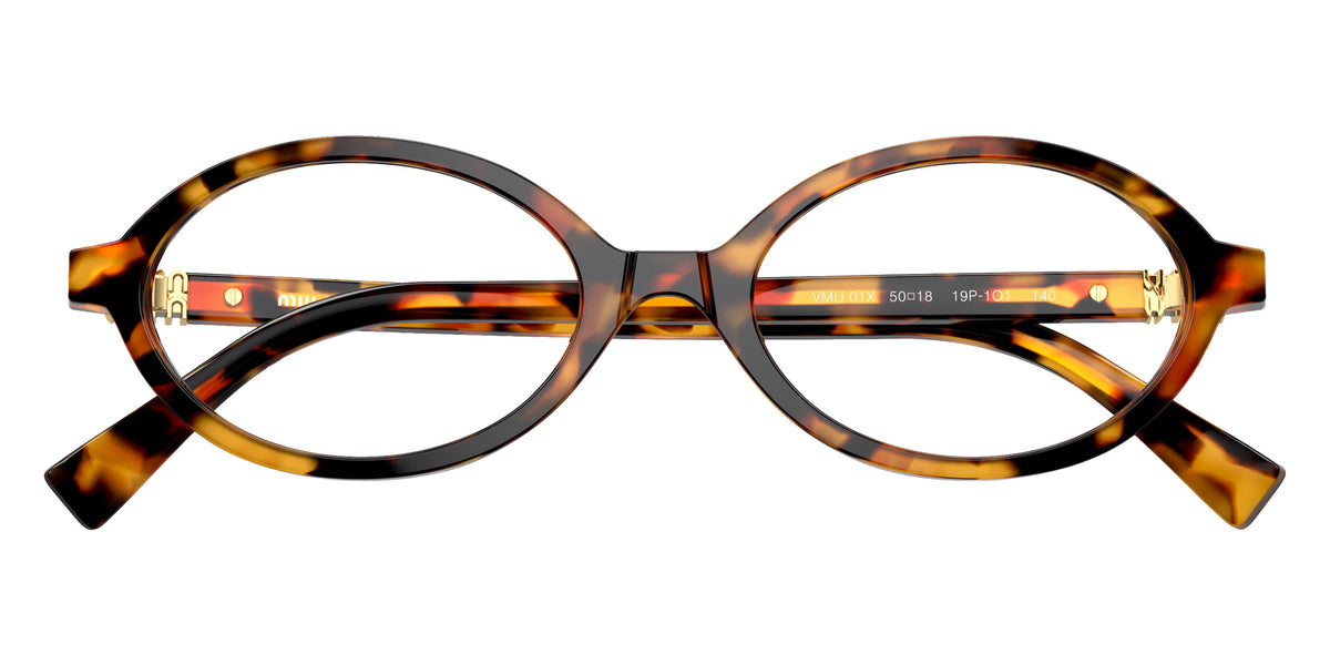 Miu Miu® MU 01XV Eyeglasses MU 01XV 19P1O1 50 - Light Havana