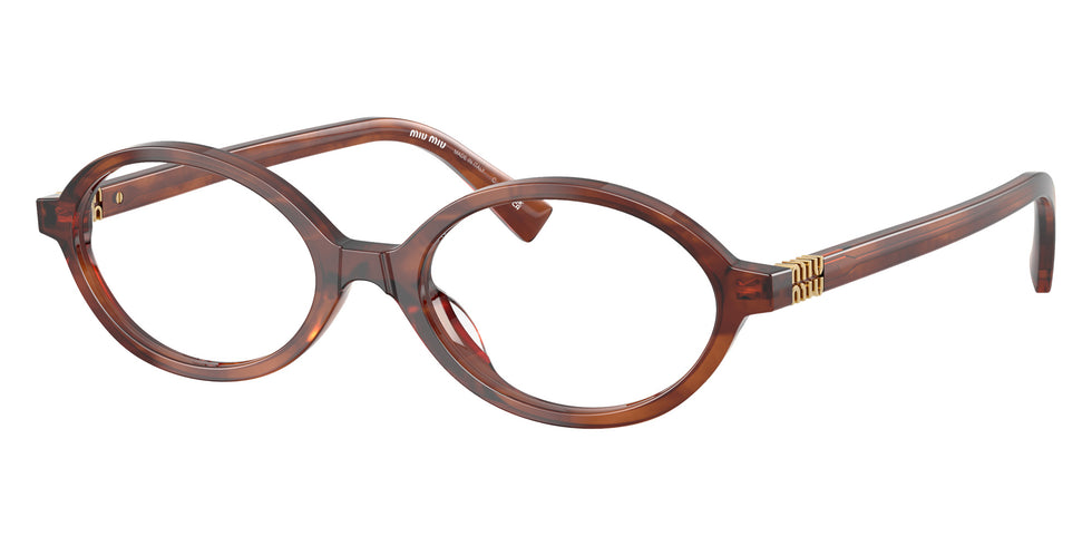 Miu Miu® MU 01XV Eyeglasses MU 01XV 26E1O1 50 - Striped Tobacco