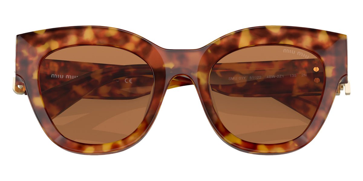 Miu Miu® MU 01YS Sunglasses MU 01YS 4BW2Z1 51 - Light Havana