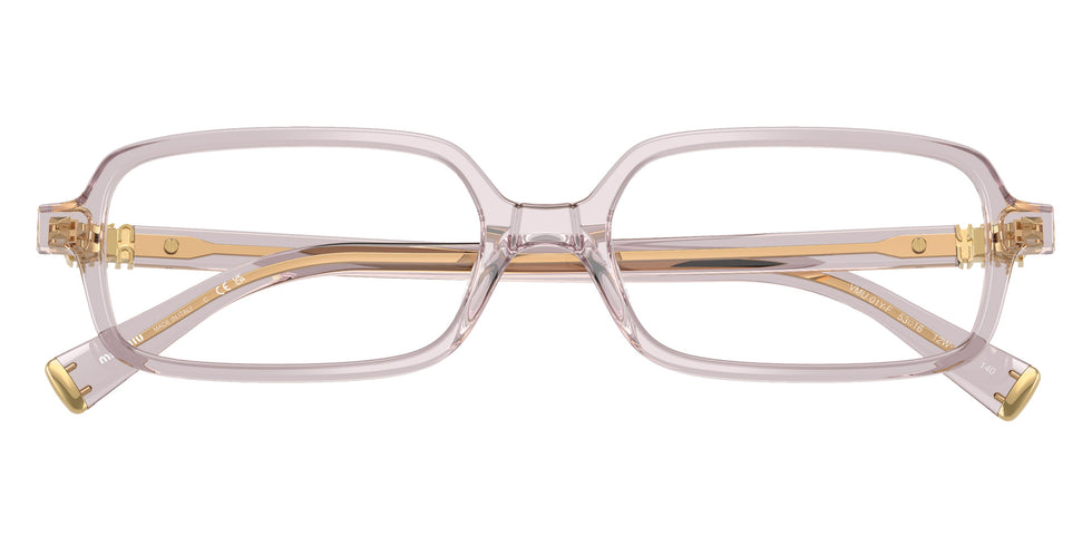 Miu Miu® MU 01YV Eyeglasses MU 01YV 12W1O1 53 - Mauve Transparent