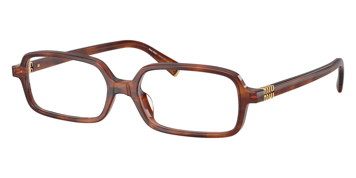 Miu Miu® MU 01YV Eyeglasses MU 01YV 26E1O1 53 - Striped Tobacco