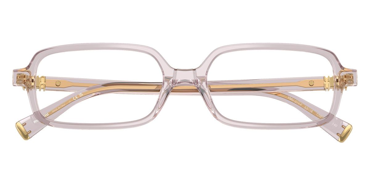 Miu Miu® MU 01YVF Eyeglasses MU 01YVF 12W1O1 53 - Mauve Transparent