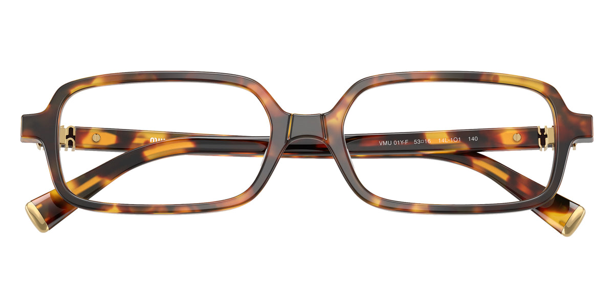 Miu Miu® MU 01YVF Eyeglasses MU 01YVF 14L1O1 53 - Honey Havana