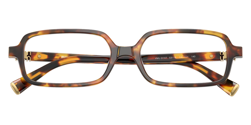 Miu Miu® MU 01YVF Eyeglasses MU 01YVF 14L1O1 53 - Honey Havana
