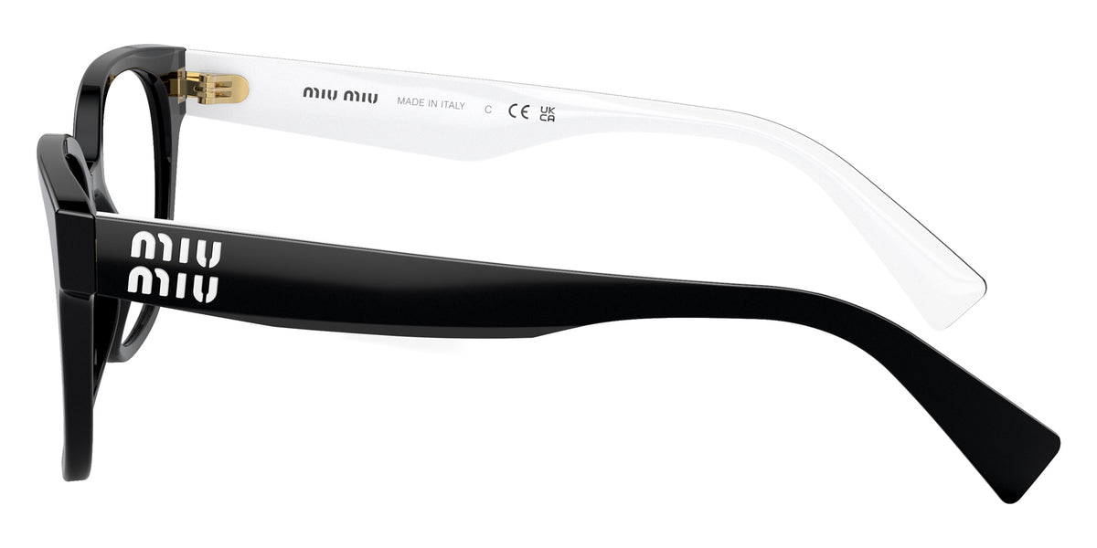 Miu Miu® MU 02VV Eyeglasses MU 02VV 10G1O1 52 - Black & White