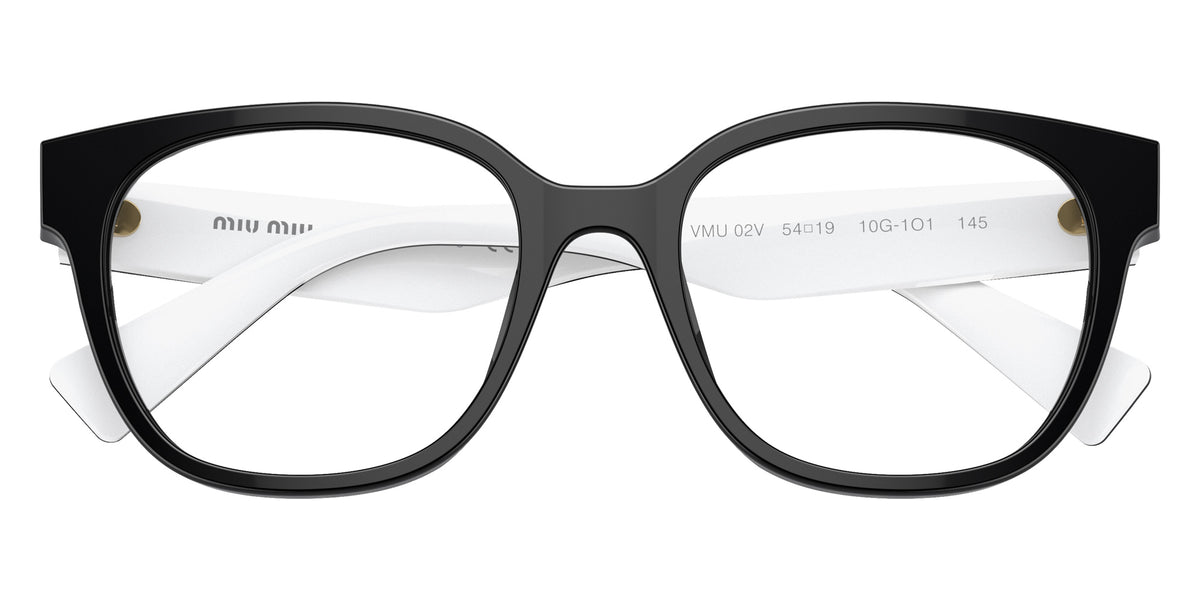 Miu Miu® MU 02VV Eyeglasses MU 02VV 10G1O1 52 - Black & White