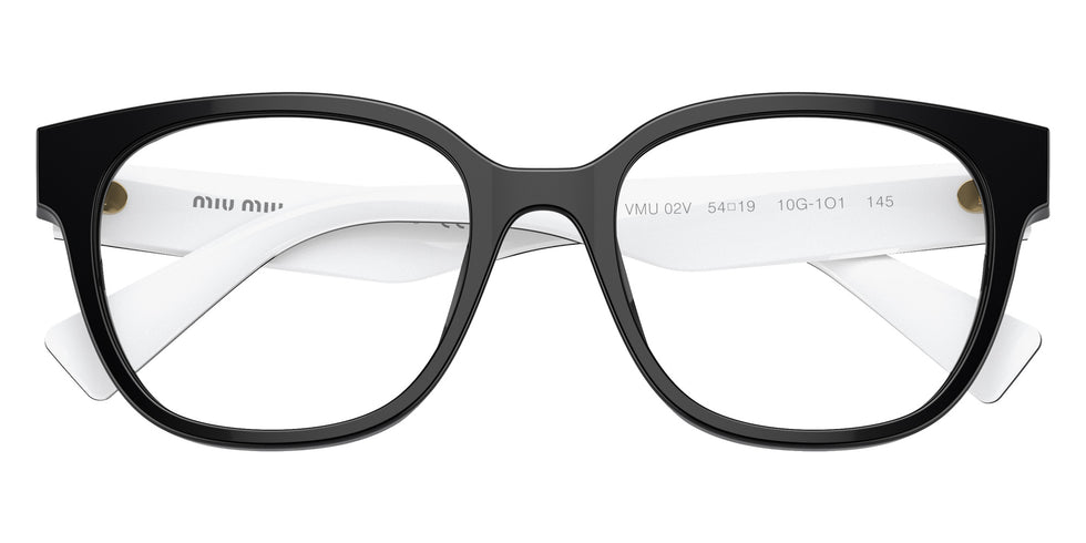Miu Miu® MU 02VV Eyeglasses MU 02VV 10G1O1 52 - Black & White