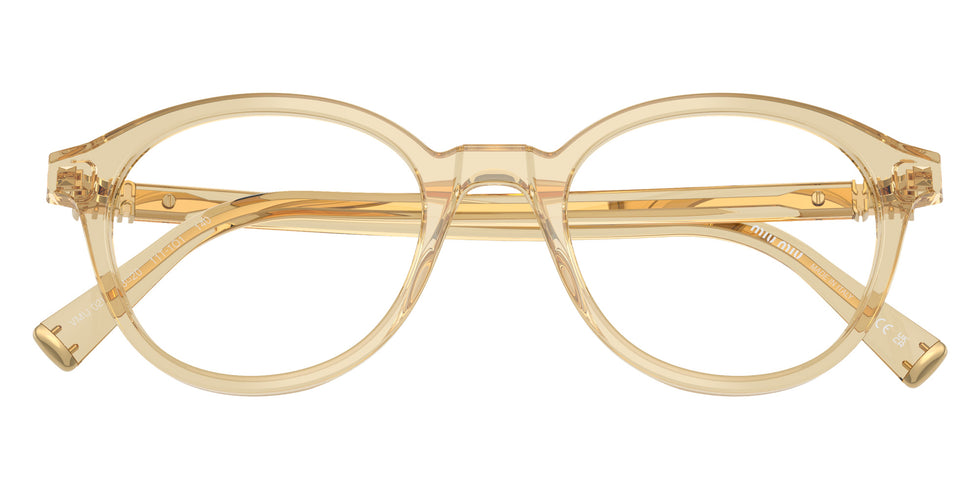 Miu Miu® MU 02WV Eyeglasses MU 02WV 11T1O1 50 - Transparent Beige