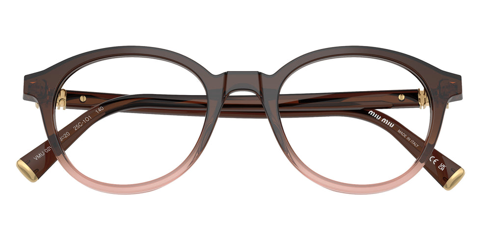 Miu Miu® MU 02WV Eyeglasses MU 02WV 25C1O1 50 - Transparent Bordeaux