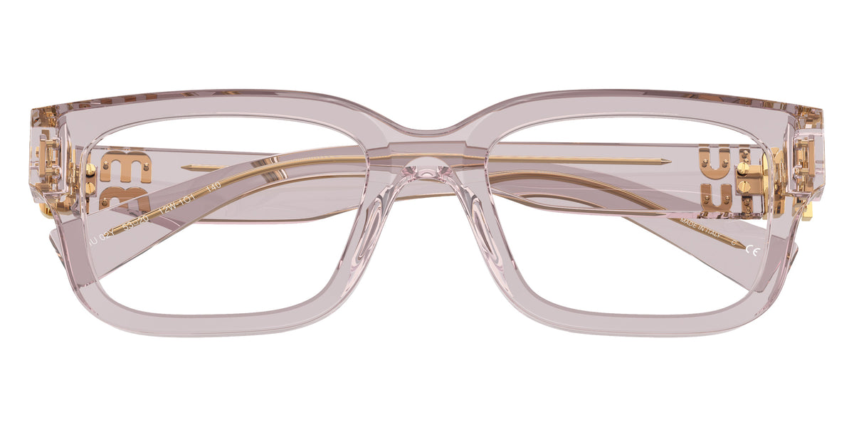 Miu Miu® MU 02YV Eyeglasses MU 02YV 12W1O1 53 - Transparent Mauve
