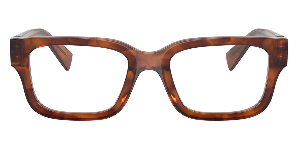 Miu Miu® MU 02YV Eyeglasses MU 02YV 26E1O1 53 - Stripped Tobacco