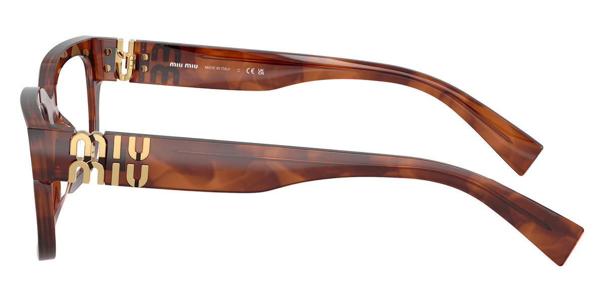 Miu Miu® MU 02YV Eyeglasses MU 02YV 26E1O1 53 - Stripped Tobacco