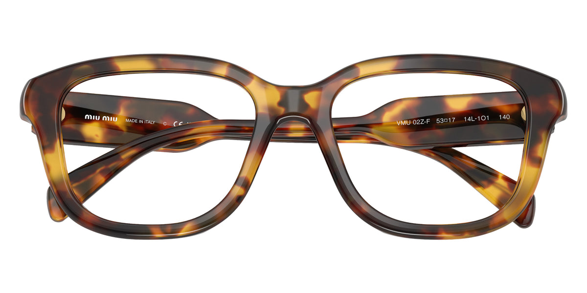 Miu Miu® MU 02ZVF Eyeglasses MU 02ZVF 14L1O1 53 - Honey Havana