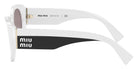 Miu Miu® MU 03WS Sunglasses MU 03WS 05X05P 53 - White Opal And Black
