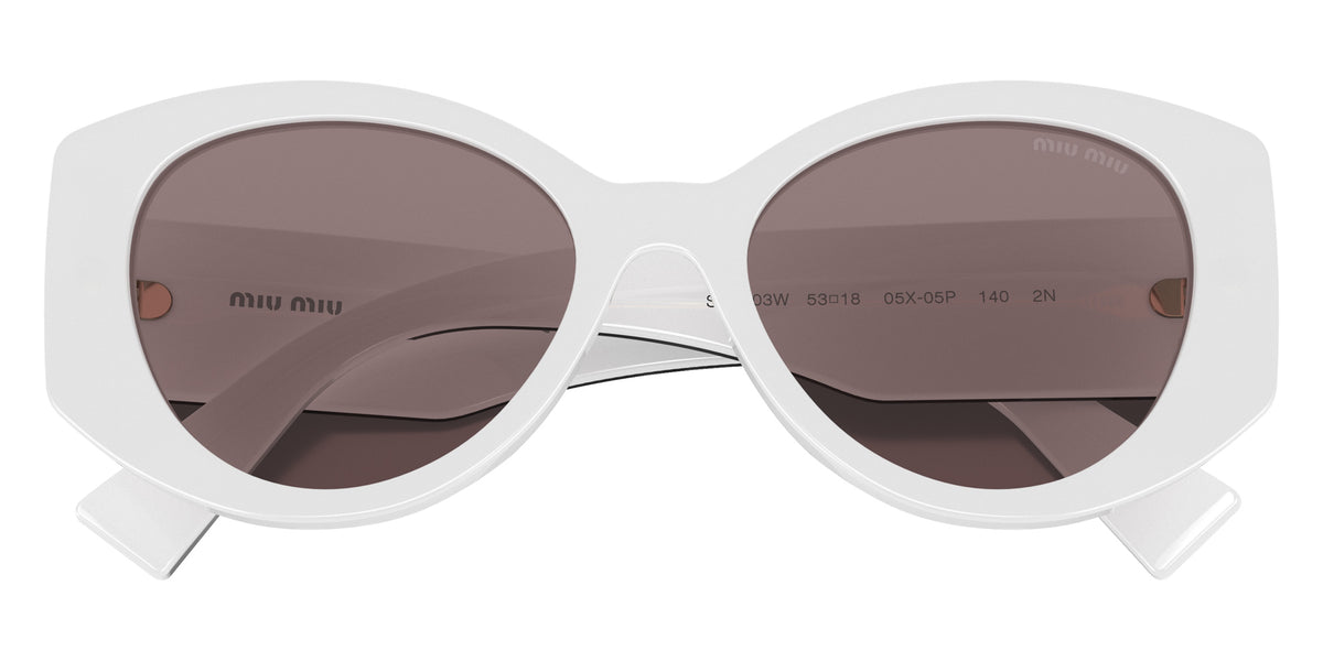 Miu Miu® MU 03WS Sunglasses MU 03WS 05X05P 53 - White Opal And Black