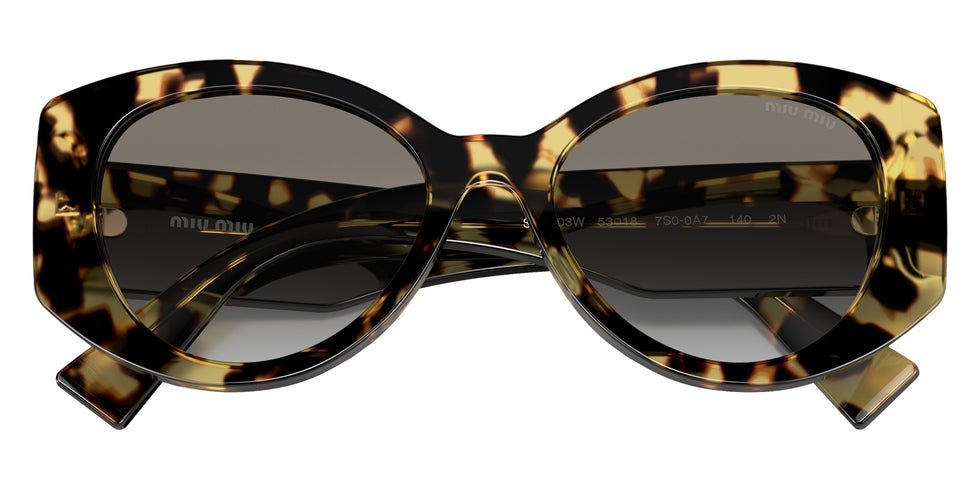 Miu Miu® MU 03WS Sunglasses MU 03WS 7S00A7 53 - Light Havana And Black