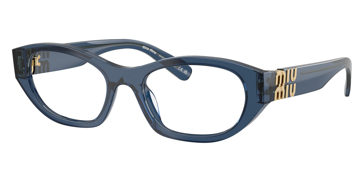 Miu Miu® MU 03WV Eyeglasses MU 03WV 08Q1O1 53 - Crystal Blue