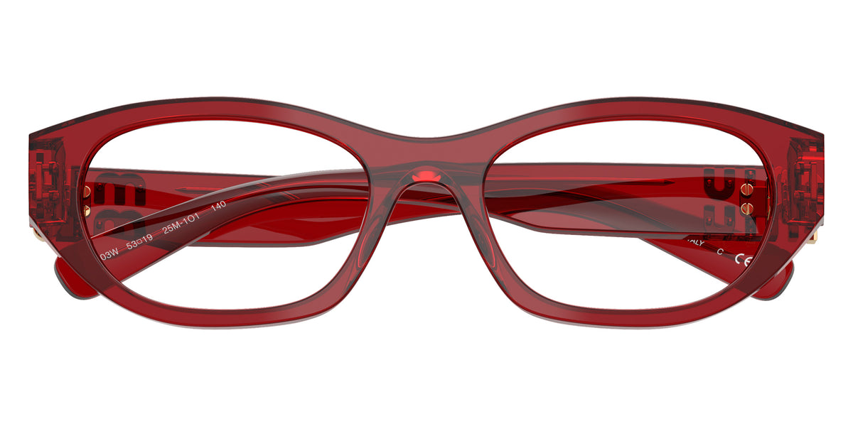 Miu Miu® MU 03WV Eyeglasses MU 03WV 25M1O1 53 - Scarlet