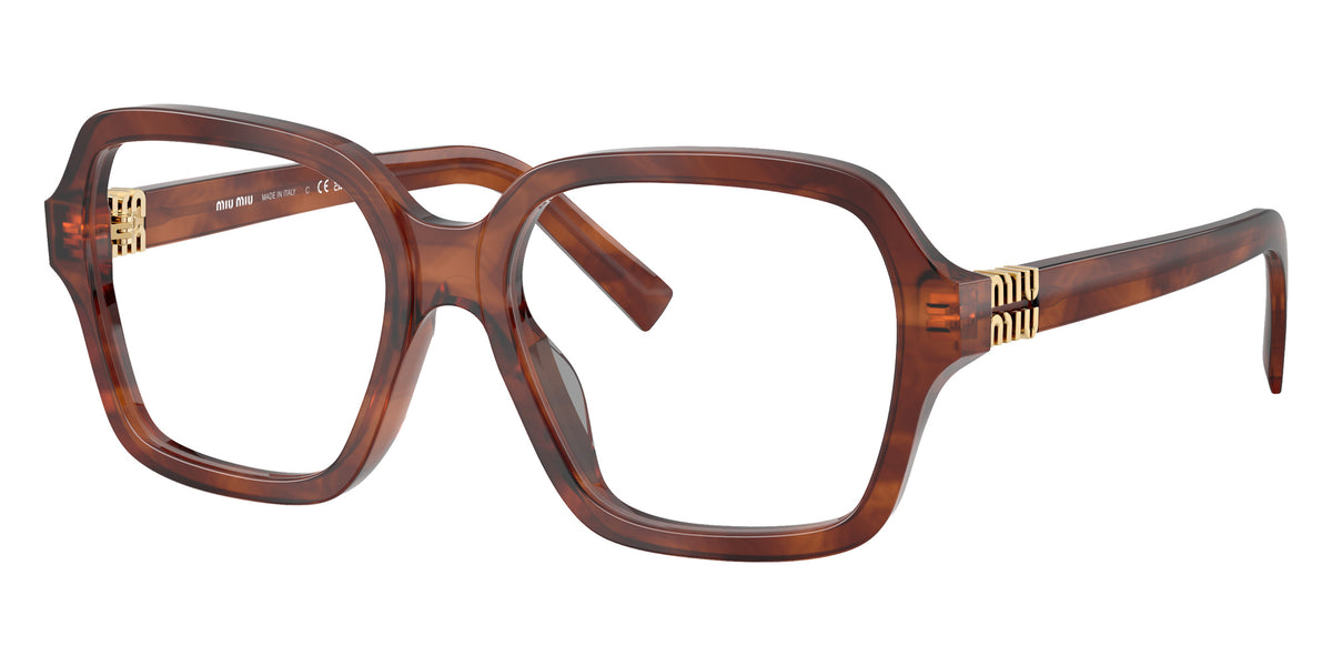 Miu Miu® MU 03YVF Eyeglasses MU 03YVF 26E1O1 54 - Striped Tobacco