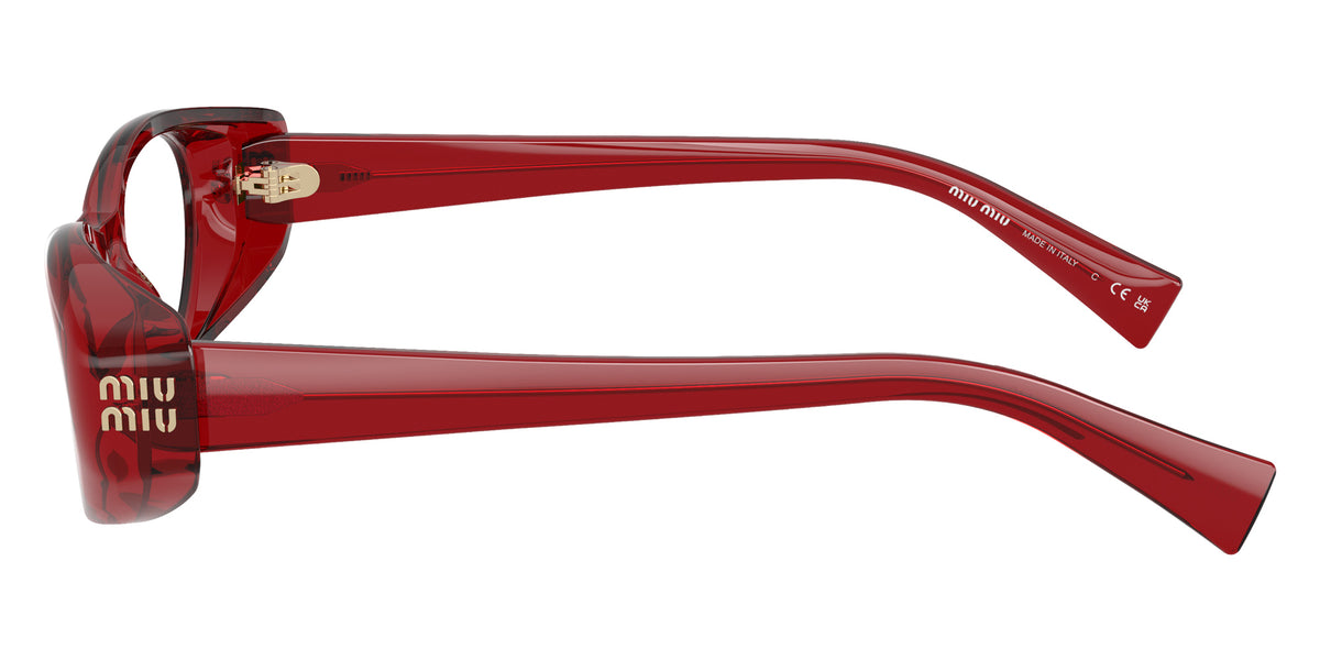 Miu Miu® MU 03ZV Eyeglasses MU 03ZV 25M1O1 53 - Transparent Red