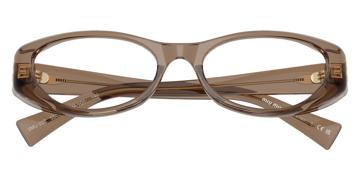 Miu Miu® MU 03ZV Eyeglasses MU 03ZV 26M1O1 55 - Transparent Brown