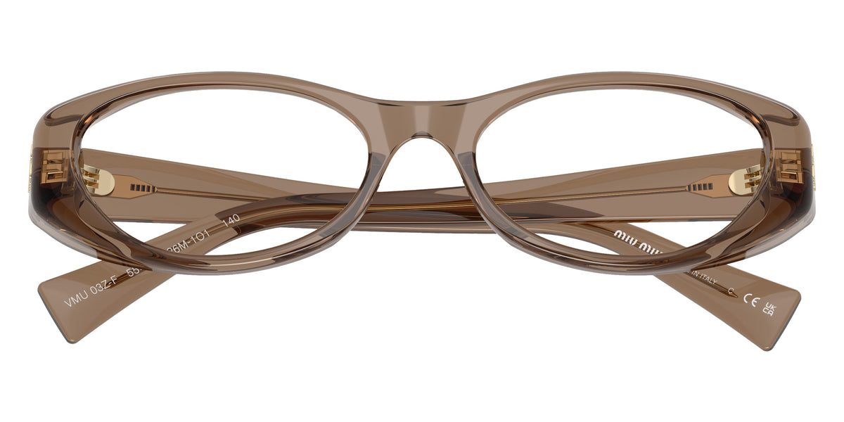 Miu Miu® MU 03ZVF Eyeglasses MU 03ZVF 26M1O1 55 - Transparent Brown
