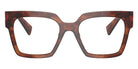 Miu Miu® MU 04UV Eyeglasses MU 04UV 11Q1O1 52 - Stripped Tobacco