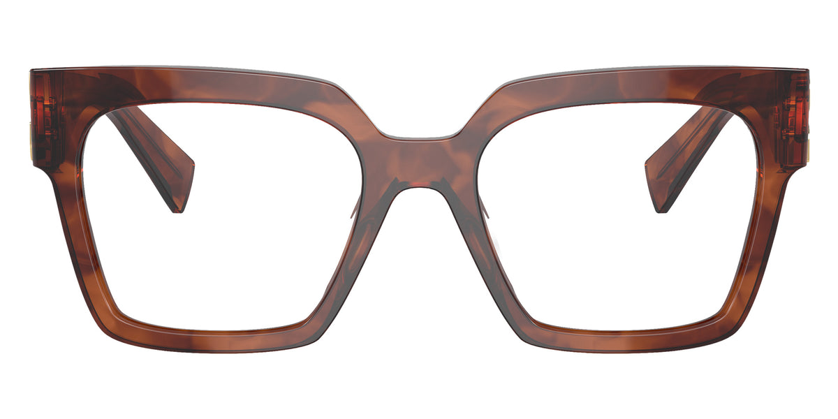 Miu Miu® MU 04UV Eyeglasses MU 04UV 11Q1O1 52 - Stripped Tobacco