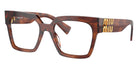 Miu Miu® MU 04UV Eyeglasses MU 04UV 11Q1O1 52 - Stripped Tobacco