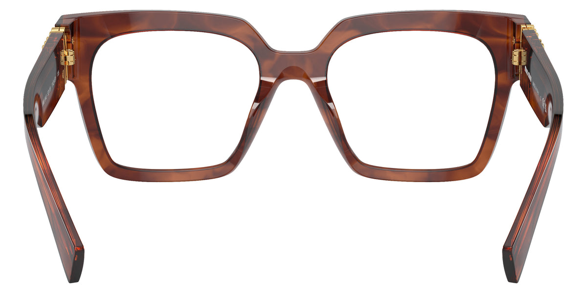 Miu Miu® MU 04UV Eyeglasses MU 04UV 11Q1O1 52 - Stripped Tobacco