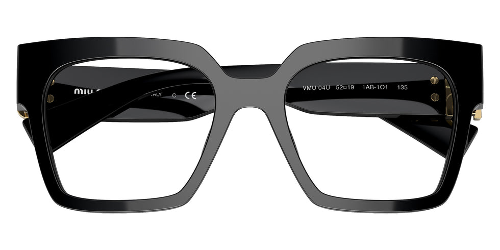 Miu Miu® MU 04UV Eyeglasses MU 04UV 1AB1O1 52 - Black