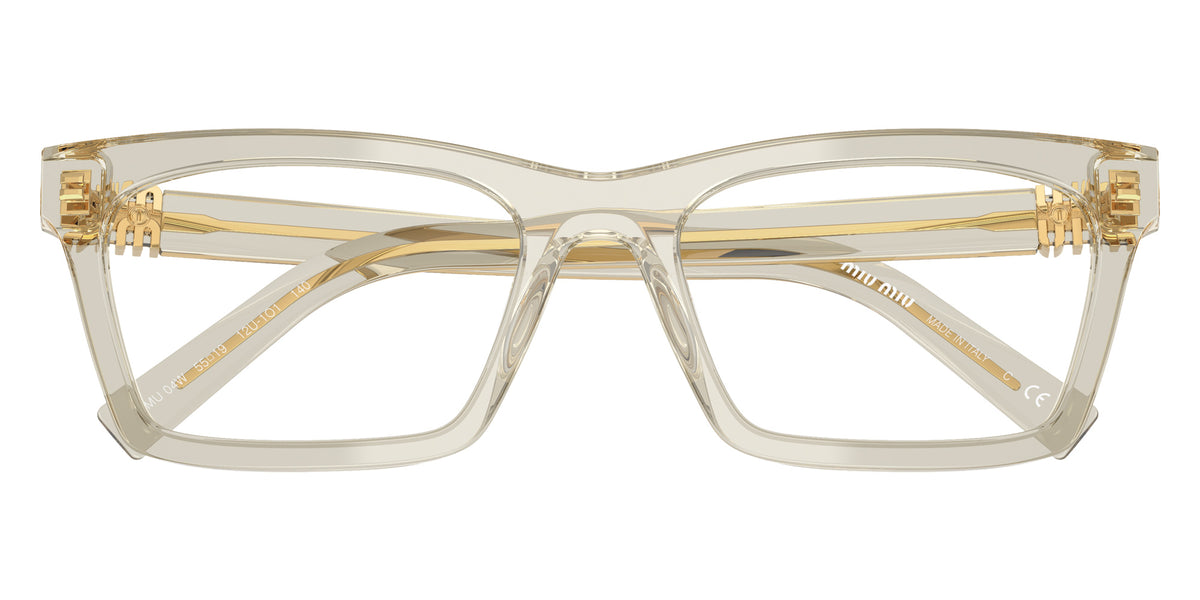 Miu Miu® MU 04WV Eyeglasses MU 04WV 12U1O1 53 - Hemp Transparent