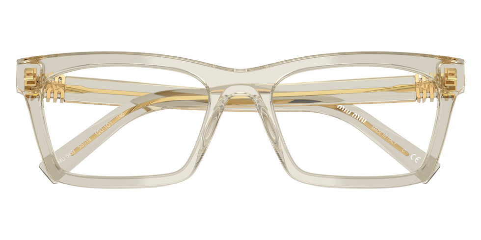 Miu Miu® MU 04WV Eyeglasses MU 04WV 12U1O1 53 - Hemp Transparent