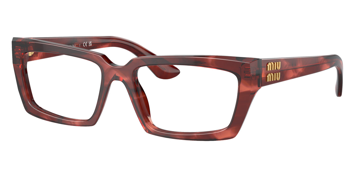 Miu Miu® MU 04XV Eyeglasses MU 04XV 12Q1O1 52 - Striped Bordeaux
