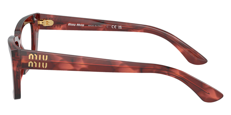 Miu Miu® MU 04XV Eyeglasses MU 04XV 12Q1O1 52 - Striped Bordeaux