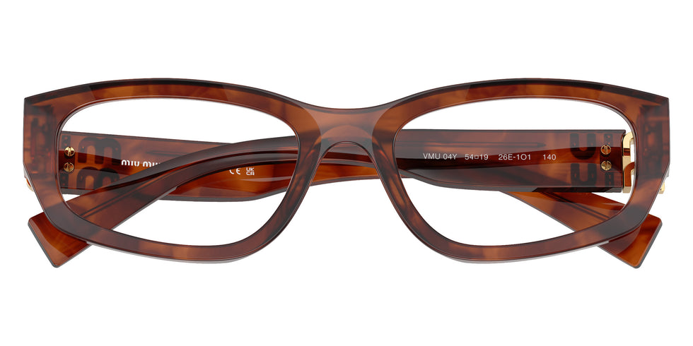 Miu Miu® MU 04YV Eyeglasses MU 04YV 26E1O1 52 - Striped Tobacco