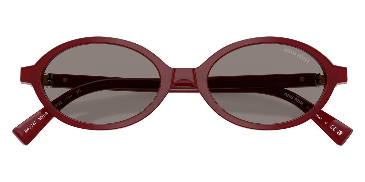 Miu Miu® MU 04ZS Sunglasses MU 04ZS 21I80Q 50 - Opaline Bordeaux