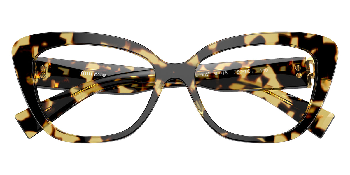 Miu Miu® MU 05VV Eyeglasses MU 05VV 7S01O1 53 - Light Havana